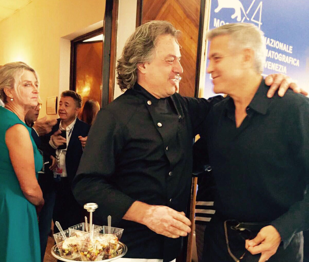 Chef Tino Vettorello e l'attore George Clooney